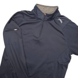 UNRL Pullover Mens Large Blue 1/4 Zip Long Sleeve Stretch Performance Top